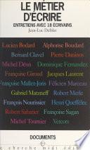 Le métier d'écrire