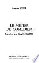 Le métier de comédien