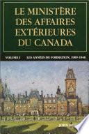 Le ministère des Affaires extérieures du Canada