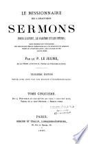 Le Missionnaire de l'Oratoire ou sermons pour l'Avent, le carême et les fêtes...