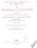 Le Monasticon Gallicanum