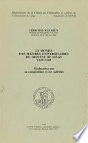 Le monde des maîtres universitaires du diocèse de Liège 1140-1350