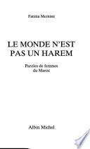 Le monde n'est pas un harem