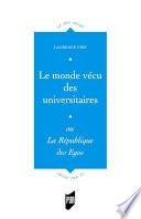 Le monde vécu des universitaires