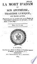 Le mort d'Adam et son apothéose