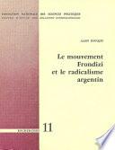 Le mouvement Frondizi et le radicalisme argentin