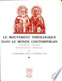 Le Mouvement Theologique Dans le Monda Contemporain