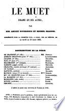 Le muet. Drame en 6 actes, par --- et Michel Masson