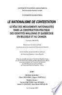Le nationalisme de contestation