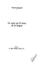Le nom sur le bout de la langue