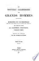 Le nouveau calendrier des grands hommes