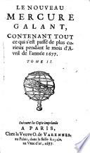 LE NOUVEAU MERCURE GALANT