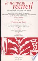 Le nouveau recueil N° 62 Mars-Mai 2002 : L'amour du livre