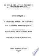 Le nouveau roman en questions