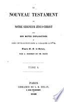 Le Nouveau Testament avec des notes et des introductions d'après de Gerlach