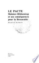Le pacte Molotov-Ribbentrop et ses conséquences pour la Bessarabie