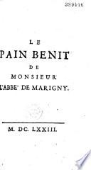 Le pain benit de monsieur l'abbé de Marigny