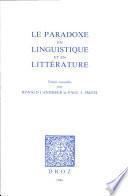 Le paradoxe en linguistique et en littérature