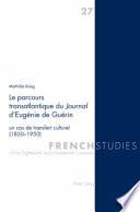 Le Parcours Transatlantique Du Journal D'Eugénie de Guérin