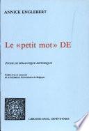 Le petit mot DE