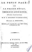 Le petit page; ou, La prison d'état