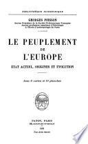 Le peuplement de l'Europe