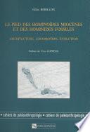 Le pied des hominoïdes miocènes et des hominidés fossiles : architecture, locomotion, évolution