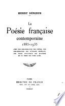 Le poésie française contemporaine, 1885-1935