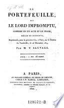 Le portefeuille, ou le lord impromptu, comedie en 1 acte