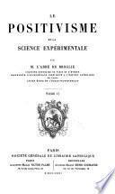 Le positivisme et la science expérimentale