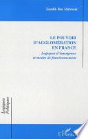 Le pouvoir d'agglomération en France