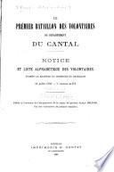 Le premier bataillon des volontaires du département du Cantal
