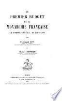 Le premier budget de la monarchie française