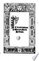 Le premier[-cinquiesme! volume de Vincent Miroir hystorial