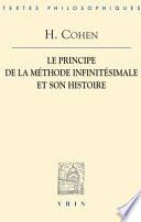 Le principe de la méthode infinitésimale et son histoire