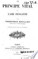 Le principe vital et l'âme pensante