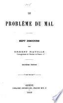 Le Problème du mal. Sept discours ... Deuxième édition
