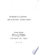 Le problème et la solution dans le Solitaire d'Eugène Ionesco
