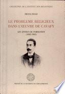 Le probleme religieux dans l'œuvre de Cavafy