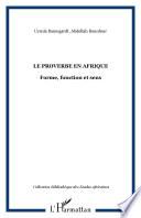 Le proverbe en Afrique