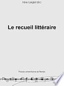 Le recueil littéraire