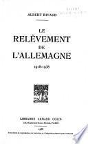 Le relèvement de l'Allemagne, 1918-1938