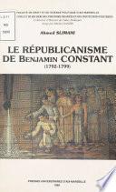 Le Républicanisme de Benjamin Constant (1792-1799)