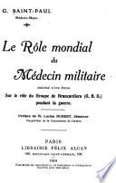 Le rôle mondial du médecin militaire