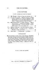 Le roman contemporain, ses vicissitudes, ses divers aspects, son influence