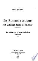 Le roman rustique de George Sand à Ramuz