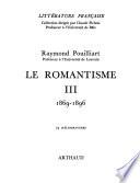 Le Romantisme ...: 1869-1896, par R. Pouilliart