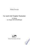 Le sacre de l'espèce humaine