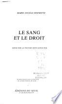 Le sang et le droit