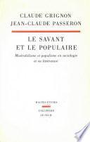 Le Savant et le populaire